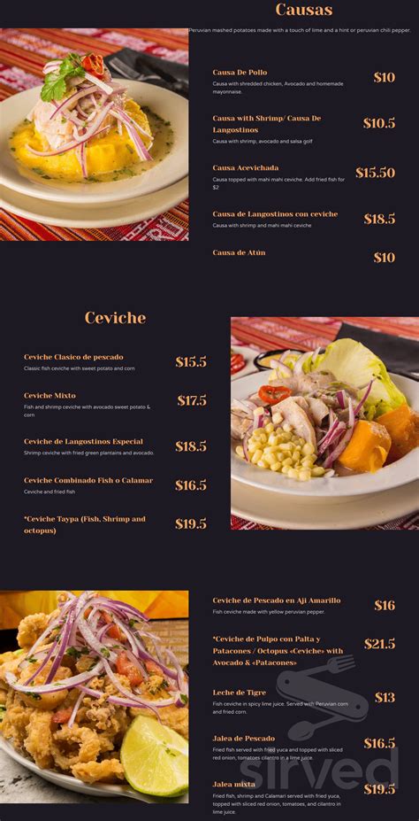 don cha peruvian food menu